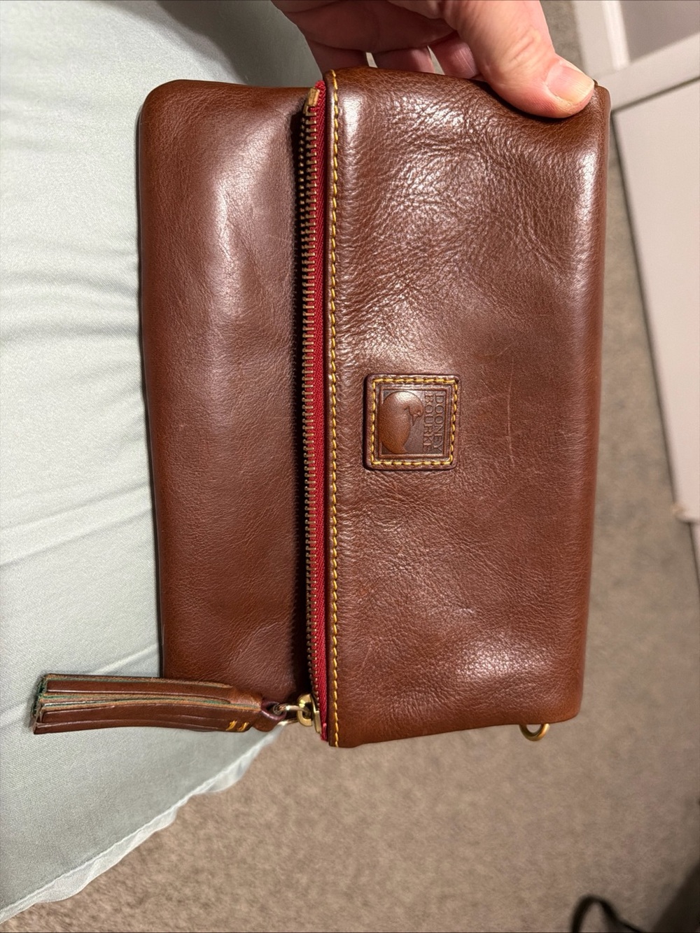 Dooney & Bourke Brown Leather Florentine Crossbody